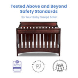 Delta Children Bentley S Series 4-in-1 Convertible Baby Crib, Black Cherry Espresso Delta Children