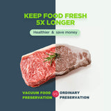 POTANE Precision Vacuum Sealer Machine, Powerful Pro Vacuum Food Sealer, 8-in-1 Easy Presets, 4 Food Modes, Dry&Moist&Soft&Delicate with Starter Kit, Compact Design(Silver) Potane