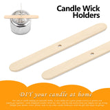 DINGPAI 100pcs Wooden Candle Wick Holders, Candle Wick Centering Devices for Candle Making, Candle Wick Bars, Wick Clips for Canld Centering Tool DINGPAI