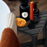 ENKEZI Shower Foot Rest 12 in - Shower Seat for Inside Shower - Shower Bench, Shower Stool for Shaving Legs, Corner Stool Suitable for Small Shower Spaces (Rustic Black) ENKEZI