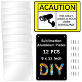 12 pcs 8 X 12 inch sublimation metal sign blanks, Aluminum sublimation sign blanks Heat Transfer blank metal sign,sublimation yard sign blanks,sublimation photo blanks for Advertising Sign,Wall Decor LIZOIDZSM