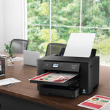 Epson Workforce Pro WF-7310 Wireless Wide-Format Printer with Print up to 13" x 19", Auto 2-Sided Printing up to 11" x 17", 500-sheet Capacity, 2.4" Color Display, Smart Panel App, Medium,Black Epson