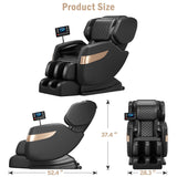Massage Chair Full Body,Zero Gravity Recliner with Shiatsu Massage, Massage Recliner Chair with Airbags, Foot Massage, LCD Control, Waist Heater, Bluetooth,Suitable for 5.1-5.7Ft Height (Black) AOVOJRM