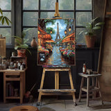 Natuyalo Paint by Numbers for Adults Beginner, Eiffel Tower Acrylic Painting by Number Kits Paris Cityscape DIY Art Craft Kits Suitable for Home Wall Decoration Frameless (16x20 Inch) Natuyalo