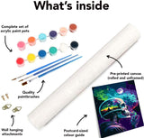 pchmcu DIY Skull Paint by Numbers Kits for Adults,Paint by Number for Adults Beginner Moon,Skeleton Paint by Numbers Kits on Canvas Without Frame for Home Wall Decor 16x20inch pchmcu