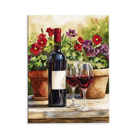 Paint by Numbers Kit for Adults - Red Wine Flowers Paint by Number Kits on Canvas for Beginners, DIY Acrylic Watercolor Oil Number Painting Kits Home Wall Decor Gift 12x16 Inch (Without Frame) H-334 Generic