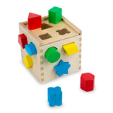 Melissa & Doug Shape Sorting Cube - Classic Wooden Toy With 12 Shapes - Kids Shape Sorter Toys For Toddlers Ages 2+ Melissa & Doug