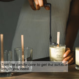 200Pcs Wooden Candle Wicks,Wood Candle Wicks Smokeless 5.1 x 0.5 Inch Natural Wood Wicks for Candles with Golden Candle Wick Trimmer and Iron Stand for DIY Candle Making (100 Set) Afnkiom