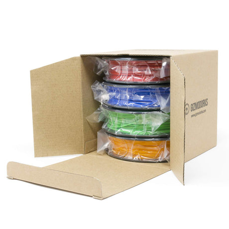 Gizmo Dorks PLA Filament for 3D Printers 1.75mm 200g, 4 Color Pack Multicolor- Blue, Green, Orange, Red Gizmo Dorks