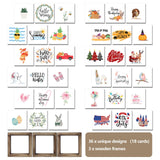 Spring Decor Farmhouse Summer Home Decor Signs 36 Interchangeable Sayings with 3 Wooden Frames for Office and Living Room Tiered Tray Decor Table Desk Wall Decor Seasonal Decoration Holiday Gift KALAWA