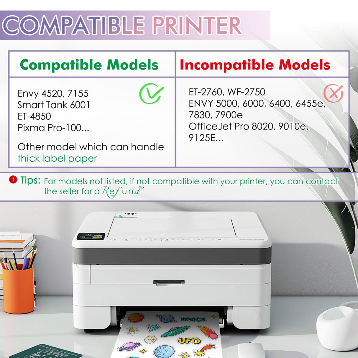 Koala Printable Vinyl Sticker Paper for Inkjet Printers - 20 Sheets Glossy White Water-Resistant Adhesive Label Paper - 8.5x11 Inch, Tear-Resistant, Removable KOALA PAPER