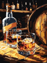 5D Whisky in The Cellar Painting Diamond Painting Kits for Adults Beginner, DIY Wine Diamond Art for Home Wall Decor Gifts Full Drill Round Gem Art 12x16 inch WXQZHF