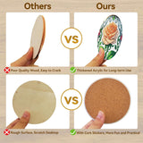 Diamond Art Coasters Kit for Adults, 8 Pcs Rose Diamond Painting Coasters Kit with Holder, DIY Non Slip Art Supplies for Beginners 4x4in Axquilon