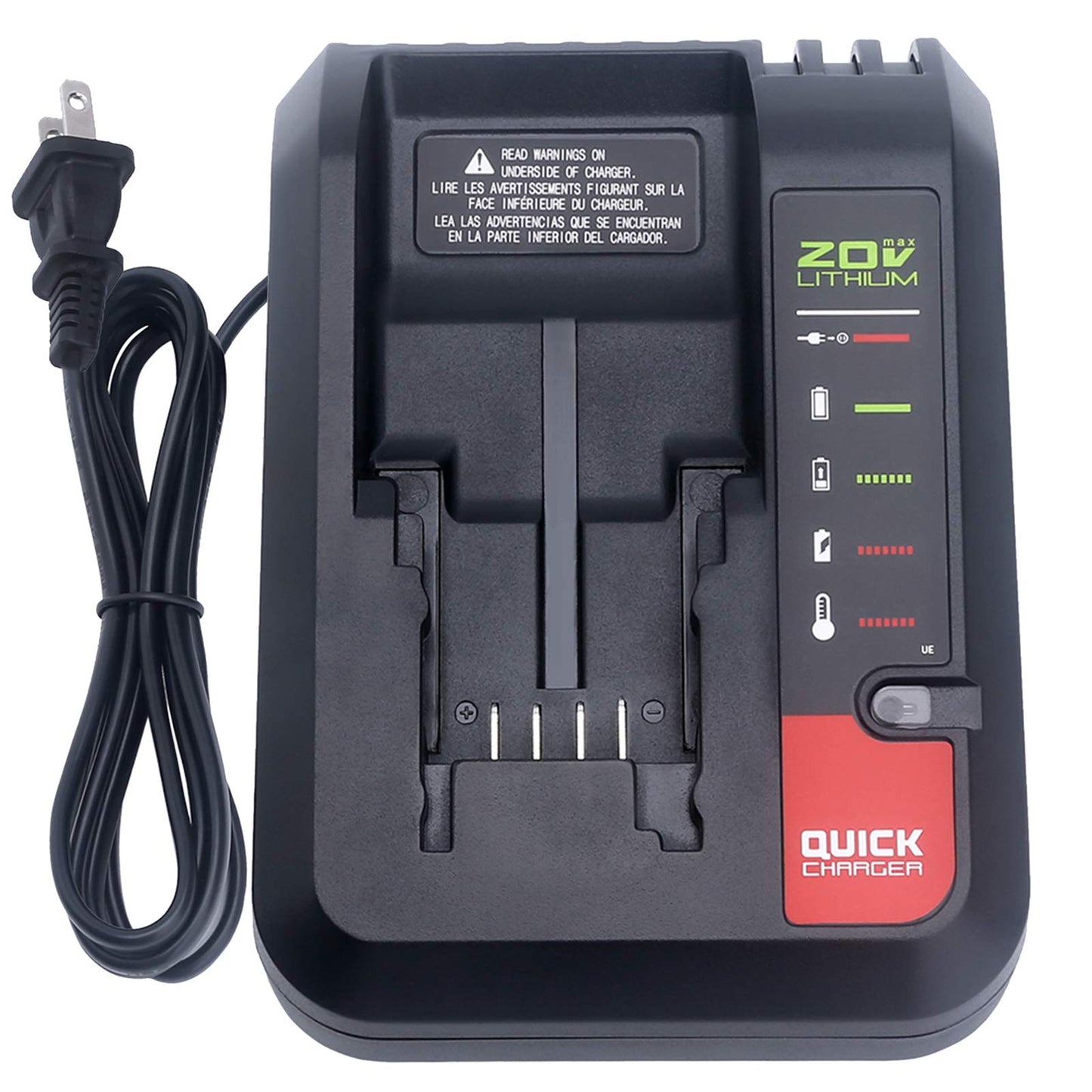 Biswaye 20V Rapid Charger Compatible with Black&Decker 20V Battery and Compatible with Porter-Cable 20V Battery LBXR20 LBXR2520 LBXR2020 PCC681L PCC682L PCC685L PCC692L 20V Power Tool Battery - WoodArtSupply