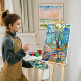 JEAWIWI 1Pcs Wooden Easel for Painting-Adjustable Easel Stand for Painting and Canvas, Holds Up to 42", Lightweight Pine Art Easel Stand, Large Easel for Painting for Beginners, and Artists JEAWIWI