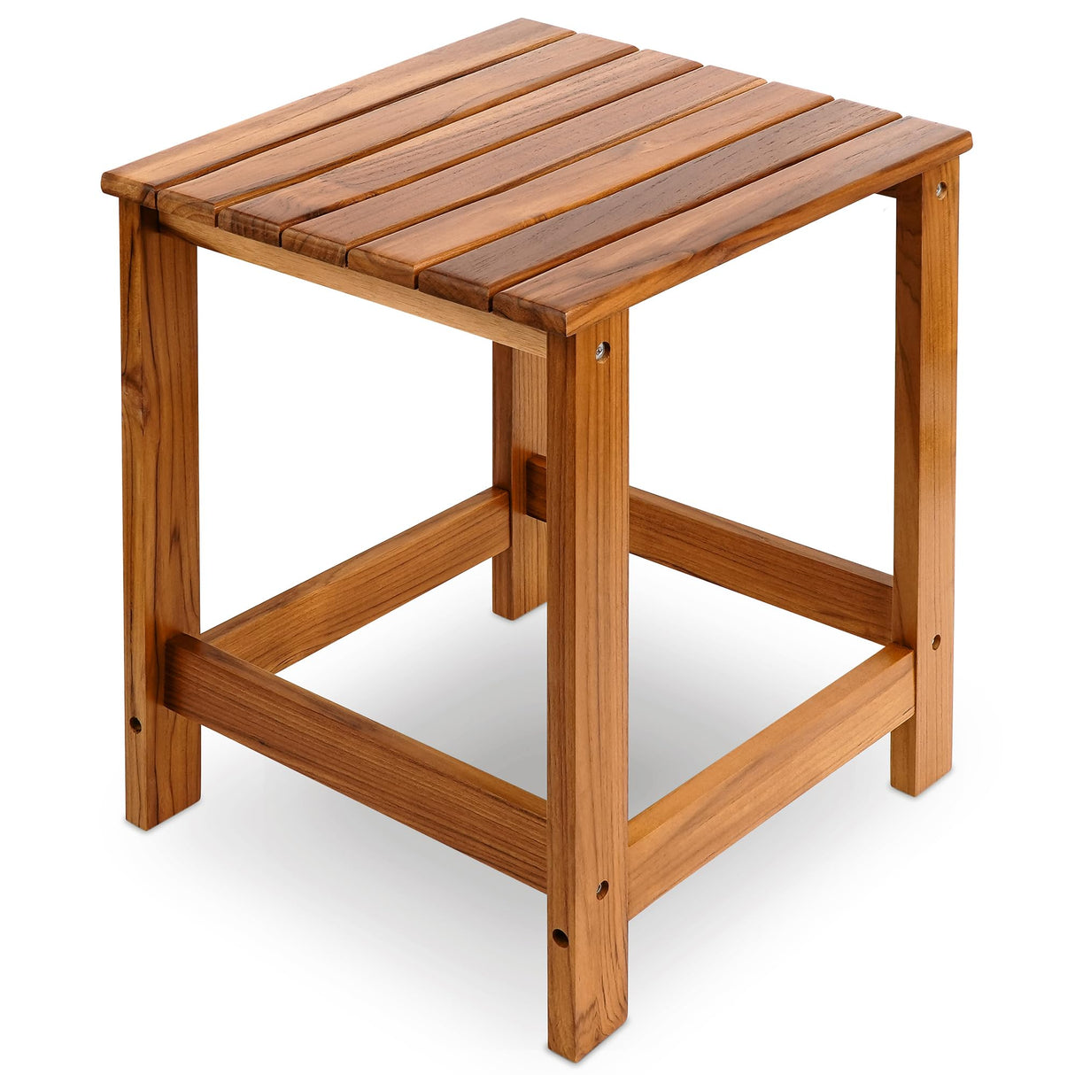 Utoplike Teak Outdoor Side Table for Patio, Pool Coffee Accent Table, Wood End Tables for Garden, Backyard, Bed, Living Room, Couch Utoplike