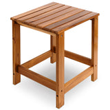 Utoplike Teak Outdoor Side Table for Patio, Pool Coffee Accent Table, Wood End Tables for Garden, Backyard, Bed, Living Room, Couch Utoplike