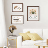 Axeman 8 x 10 Picture Frame - Solid Walnut Frame 8x10 Matted to 5x7 - Rounded Corner Walnut Photo Frame 8 by 10 with Tempered Glass - Natural Wood Picture Frame with Removable Ivory Mat - Walnut Axeman