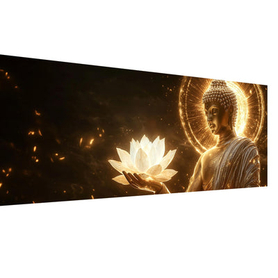 SKRYUIE 5D Large Diamond Painting Kits The Buddha - DIY Diamond Art Kits for Adults Flower, Full Round Drill - Crystal Embroidery Cross Stitch - Craft for Wall & Office Decor - 12x30 inch / 30x80 cm