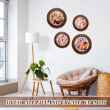 Wenqik 6 Pcs Wood Embroidery Frames for Display Embroidery Hoops Wood Display Frame for Finished Cross Stitch or DIY Art Craft Sewing Ornaments (8 Inch, 6 Inch, Round) Wenqik