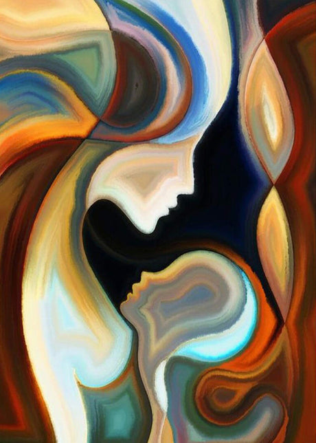 YALKIN Diamond Painting Kits for Adults, DIY 5D Diamond Painting Paint Abstract Mother by Number with Gem Art Drill Diamond Painting Kits for for Home Wall Decor, Gifts 11.8x15.7inch YALKIN