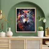 Paint by Numbers Wolf for Adults, Acrylic Oil Painting by Numbers Kits for Beginner with Paintbrushes Brushes Paintwork Art Canvas for Home Decor 16x20 inch / 40x50 cm WUIVCTR