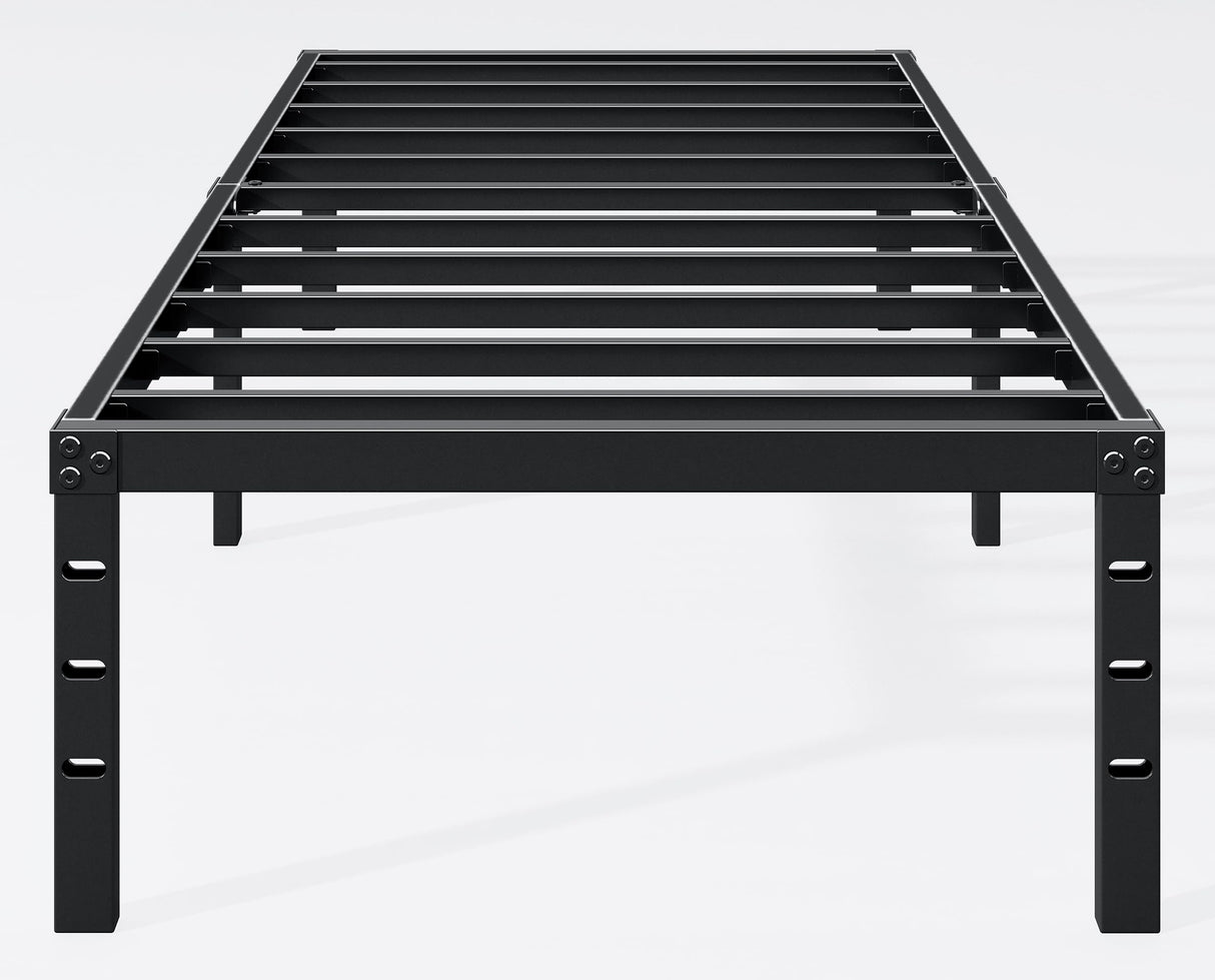 Hafenpo 14 Inch Twin Bed Frame - Sturdy Metal Platform Twin Size, No Box Spring Needed, Heavy Duty, Easy Assembly, Strong Bearing Capacity, Under Bed Storage, Black Hafenpo
