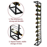 AQAREA Wall Mounted Wine Rack: Metal Hanging 10 Bottle Wine Holder - Black Wine Storage Rack AQAREA