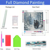 Forest Bear Diamond Painting Kits for Adult, 5D Diamond Painting Kits for Beginners, DIY Round Full Drill Animal Diamond Dot Gem Art Kits for Home Decor 12 X 12 Inch Morudeor