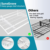 Dtrik Garage Storage Shelving Wall Mounted, 2 Pack 2x3ft, Loads 500 lbs Heavy Duty Sturdy Wall Shelves, Strong Garage Organiser, Storage Racks Units, White Metal Floating Adjustable Wall System Shelf Dtrik