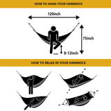 ROOITY Double Hammock Brazilian Hammocks with Portable Carrying Bag,Soft Woven Fabric, Up to 450 Lbs Hanging for Patio,Trees,Garden,Backyard,Porch,Outdoor and Indoor XXX-Large Brown&Grey Stripe ROOITY