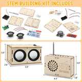 Stem Projects Toys for Boys age 8-12 12-14 Science Kit Building Own Bluetooth Speaker & FM Radio DIY Electronics Kit Science Experiments Kid 9-12 Boy Toys Birthday Gift 8 9 10 11 13 Year Old Teen Girl choopheme