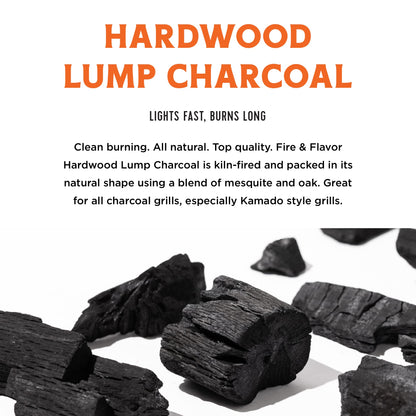 Fire & Flavor Premium All Natural Hardwood Lump Charcoal