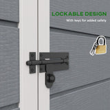 Outsunny 6' x 4.5' Outdoor Storage Shed, Plastic Shed with Vent, Window and Double Lockable Doors, Utility Resin Shed for Patio, Backyard, Lawn, Garage, Gray Outsunny