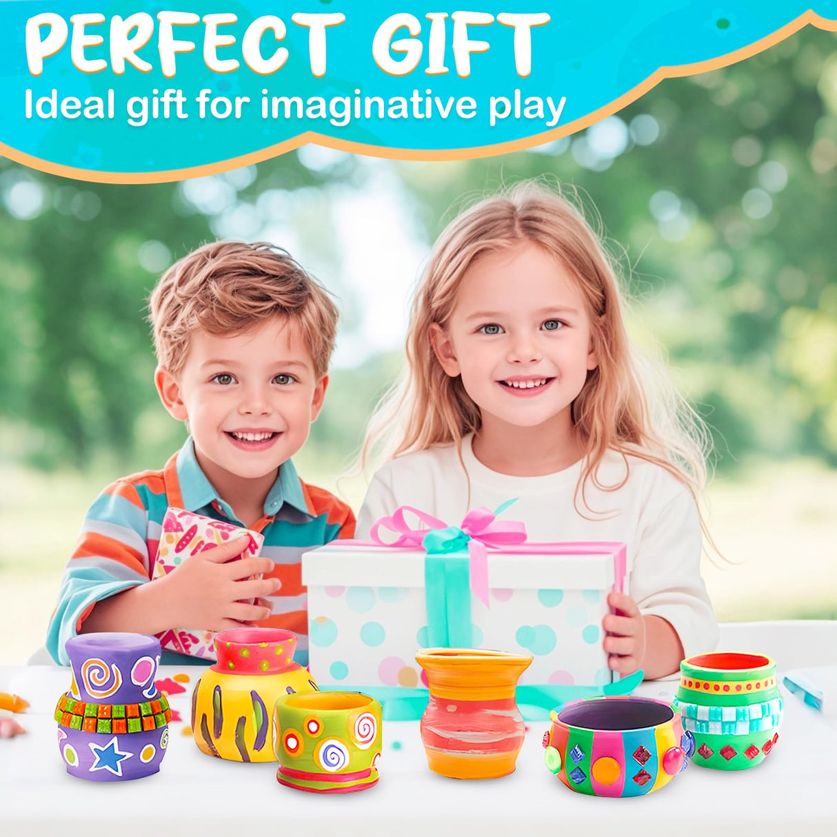 MOMJOY Pottery Wheel Toys for Ages 8-13, Pottery Wheel for Kids and Adults - Arts and Crafts for Kids Ages 8-12,Pottery Wheel Kit for Beginners,Birthday Gift for Boys and Girls MOMJOY