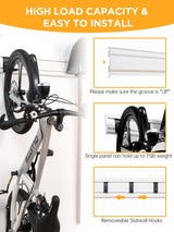 FRAYSCENT Slatwall Panels Garage Tool Organizer Wall Mount Garage Slat Wall Storage Systems, Bike Storage Rack Garage Organizers and Storage PVC Wall Panels Slat Wall Paneling FRAYSCENT