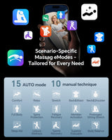 UIIU 4D Smart Massage Chair Full Body Zero Gravity Massage Chair Recliner,15+ Scene-Customized Massage Mode,Dual SL Massage Back Calf Heat Upgraded Animated Touchscreen App Control Large Size Beige UIIU