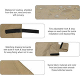 Westcharm Universal Gazebo Curtains 12' X 12' Replacement 4 Panels Privacy Curtain Set for Gazebo Outdoor (Gazebo Privacy Side Wall Set Only) Westcharm