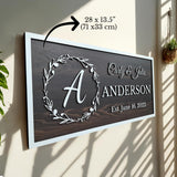 Personalized Wooden Monogram Family Name Sign with Couples Name, Custom Anniversary Gift For Wife, Last Name Plaque with Initial & Established Date, Unique Wedding Gift, Christmas Gifts for Parents aydan's unique finds