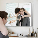 BROBIG Bathroom Medicine Cabinet with Mirror, 20x26 Recessed or Wall Mirror Medicine Cabinet with Storage Adjustable Glass Shelves, Beveled Edge Mirrored Door with Aluminum Cabinet Hinges BROBIG