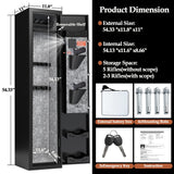 KAER 3-5 Gun Safe,Gun Safes for Home Rifle and Pistols,Rifle Safe,Gun Cabinet,Gun Safes for Rifles and Shotguns,Gun Safe Rifle with Removable Shelf,Assembled(Keypad Lock 55.12'' x 12.6" x 9.84'') KAER