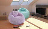 BCU Bean Bag Chair Cover Ultra Soft Fluffy Faux Fur Beanbag Cover Plush Living Room Chairs Cover for Adults and Kids, Grey BCU