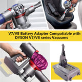 ASUNT New Version V8 V7 Battery Adapter for DeWalt 20V Lithium Battery Convert to Replace for Dyson V8 V7 Battery, Work for Dyson V8/7 Series Vacuum Cleaners V8/7 Animal V8/7 Absolute V8/7 Motorhead ASUNT