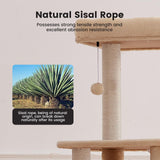 Gardner Pet Cat Tree, 65" Cat Tower with Scratching Post Cat Trees for Indoor Cats Large Adult Modern Cat Tree High Climbing Tower Home Decoration Beige-Basic Gardner Pet