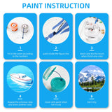 Ginkko Paint by Numbers Kit for Adults Beginner & Kids Ages 8-12 with Wooden Frame Easy Acrylic on Canvas 12x16 inch with Paints and Brushes, Mountain Sunset(Include Framed) Ginkko