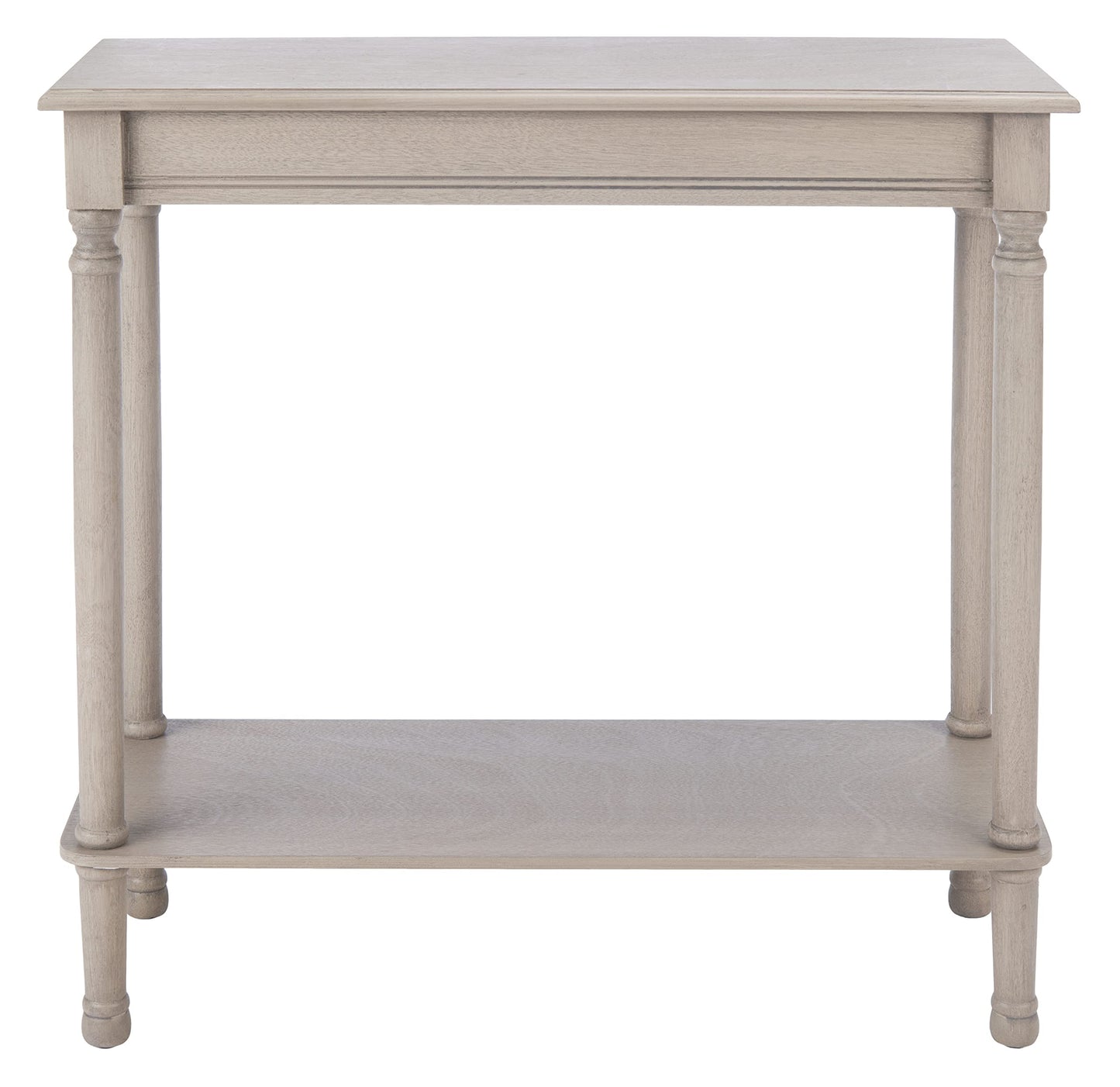 Safavieh Home Collection Tinsley Greige Rectangular Bottom Shelf Console Table - WoodArtSupply