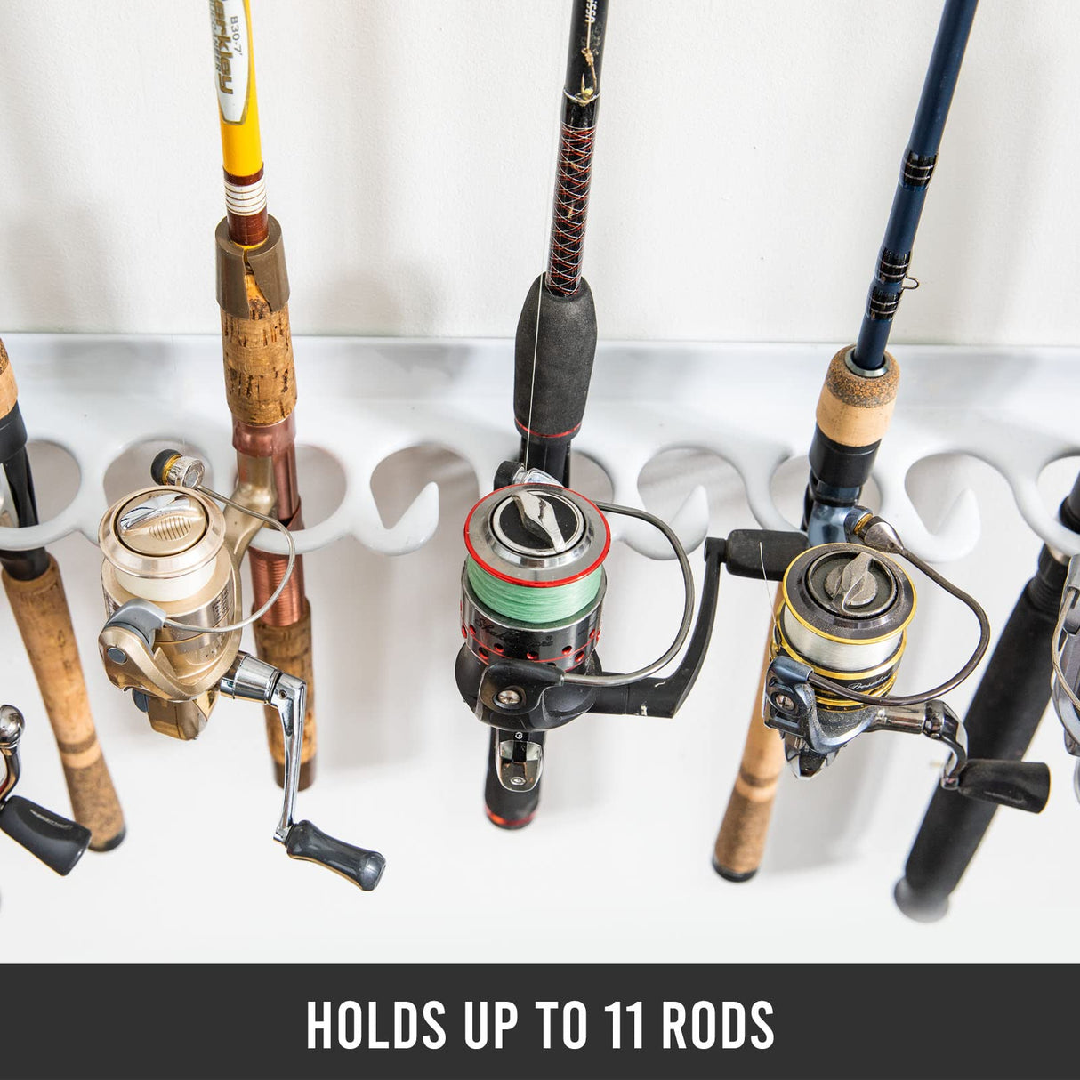 Coldcreek Outfitters Universal Fishing Rod Rack, Fishing Gear, Fishing Accessories, Rod Holder, Pole Storage, Wall Mount, Cieling Mount, 24" L x 3" W x 3" H Coldcreek Outfitters