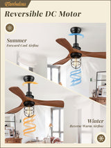 Fanbulous 36Inch Ceiling Fans with Lights and Remote Control Farmhouse Flush Mount Ceiling Fan with 6-Speeds,Low Profile Ceiling Fans with Quiet Reversible DC Motor for Patio Living Room Bedroom Fanbulous