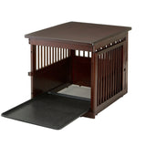 Richell Wooden End Table Crate, Large, Dark Brown Richell