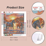 WSLWXSHM Diamond Painting Kits for Adults, Horse Round Full Drill Diamond Art Kits, 5D DIY Paint with Diamonds Crafts for Home Wall Decoration Gifts 12×12Inch, Animal WSLWXSHM